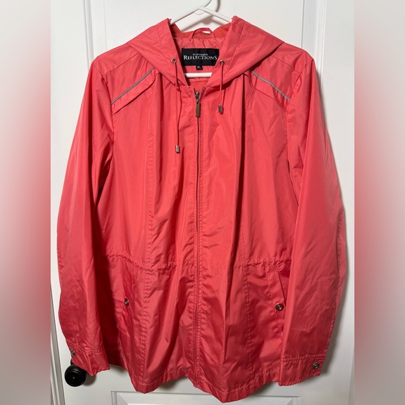 Northern Reflections Jackets & Blazers - Northern Reflections Coral Hooded Windbreaker Rain Jacket – Women’s XL